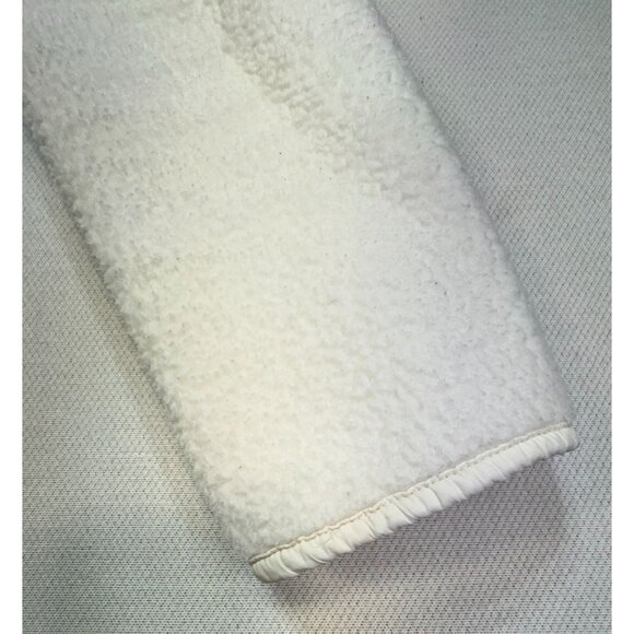 T By Talbots Womens Fleece Zip-Up Jacket Pockets Size M Ivory - Picture 8 of 11